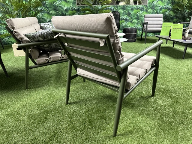 Gartensitzgruppe grün, Set 3 teiliges Loungeset grün