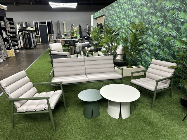 Gartensitzgruppe grün, Set 3 teiliges Loungeset grün