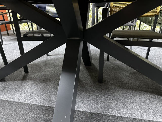 Gartentisch oval, ovaler Gartentisch Naturholz-Optik, Länge 240 cm