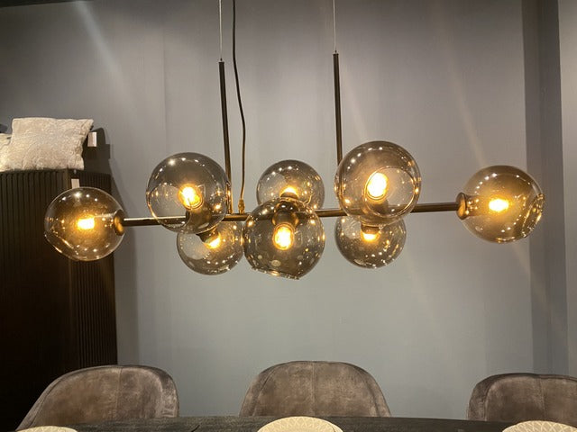 Pendelleuchte schwarz, Hängeleuchte schwarz, Pendellampe schwarz, Breite 110 cm