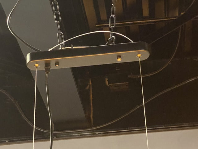 Pendelleuchte schwarz, Hängeleuchte schwarz, Pendellampe schwarz, Breite 110 cm