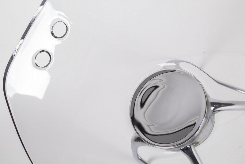 Design Bar-Tresenhocker, Farbe Transparent - Chrom, Sitzhöhe 80 cm