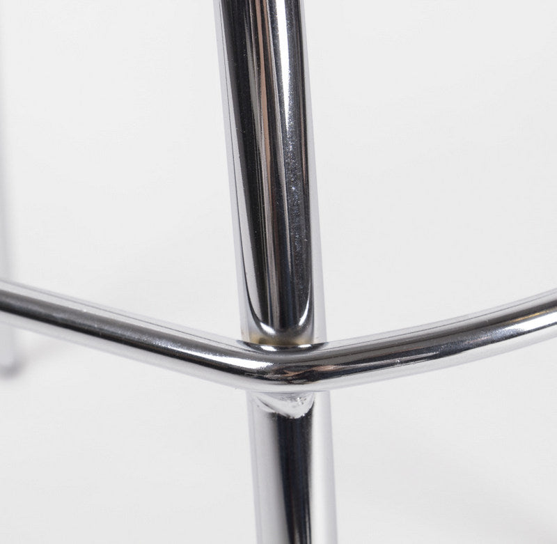Design Bar-Tresenhocker, Farbe Weiß - Chrom, Sitzhöhe 65 cm