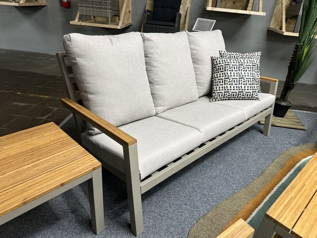 Gartensitzgruppe beige, Set 5 teiliges Loungeset beige