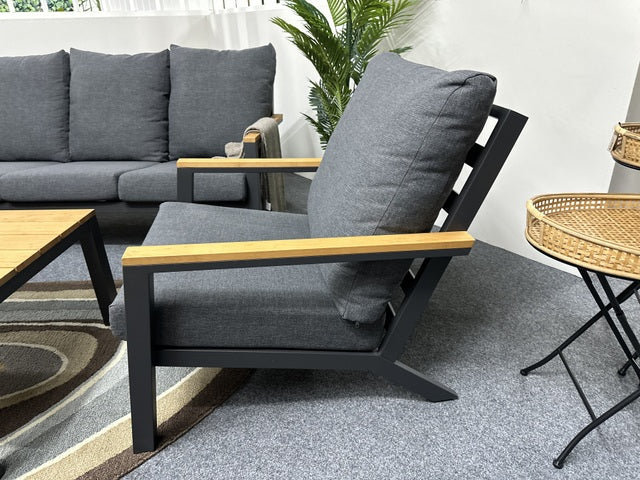 Set 5 teiliges Loungeset anthrazit