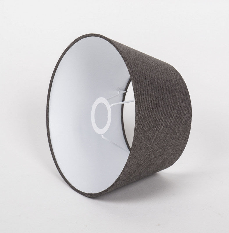 Lampenschirm rund, Farbe Grau, Lampenschirm für eine Tischlampe, Durchmesser 25 cm