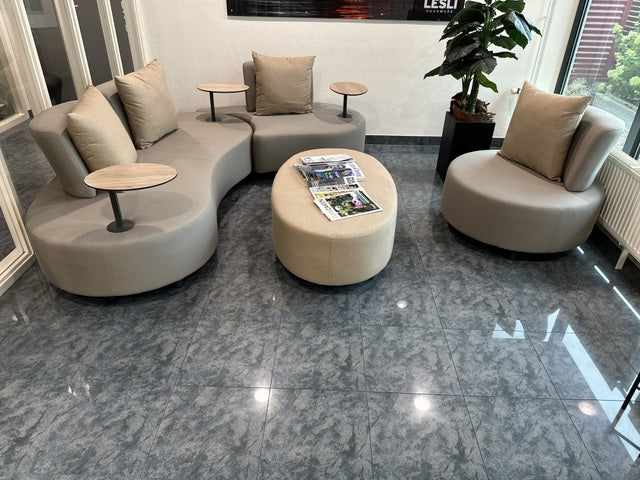 Set 4 teiliges Loungeset beige, Garten-Loungesofa grau-beige