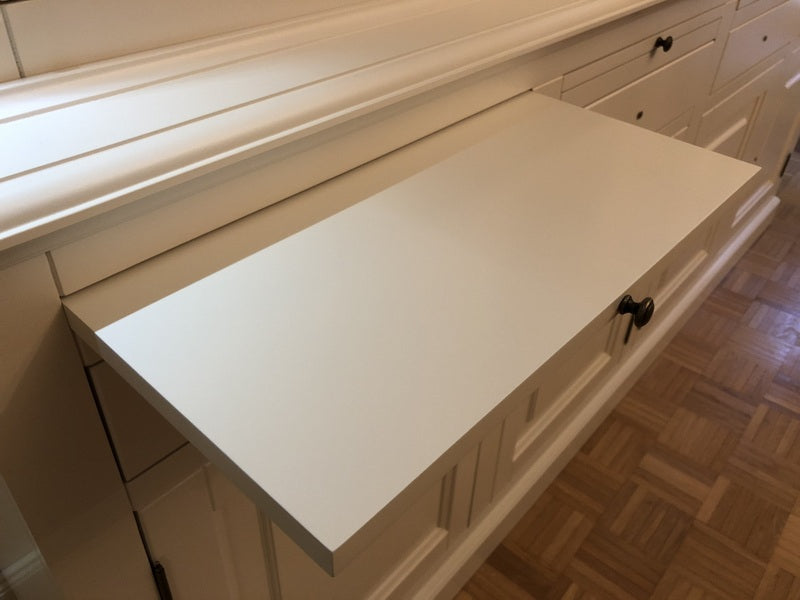 Vitrinen weiß Landhausstil,  Wohnzimmerschrank weiß Landhaus, Buffetschrank weiß, Breite 230 cm