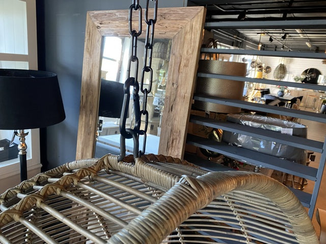 Hängesessel mit Kette,  Rattan Hängesessel, Durchmesser 110 cm