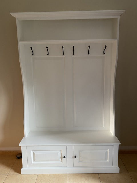 Garderobe weiß Massivholz, Garderobenschrank weiß Landhaus