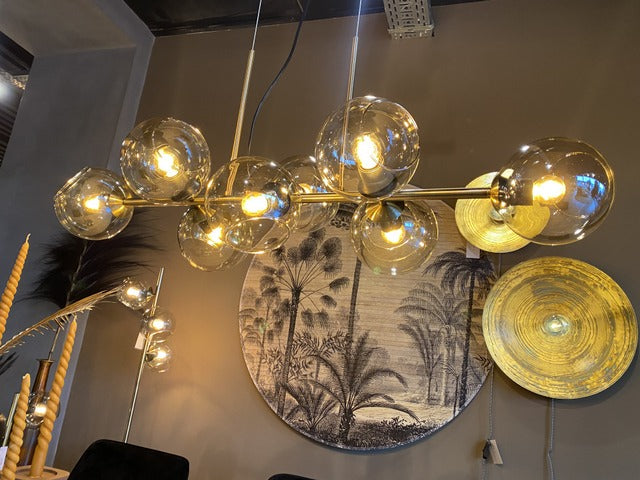 Pendelleuchte Gold, Hängeleuchte Gold, Pendellampe Gold, Breite 110 cm