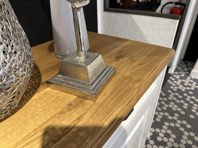 Sideboard weiß Landhaus, Anrichte weiß Landhaus, Schrank weiß Landhausstil, Breite 215 cm