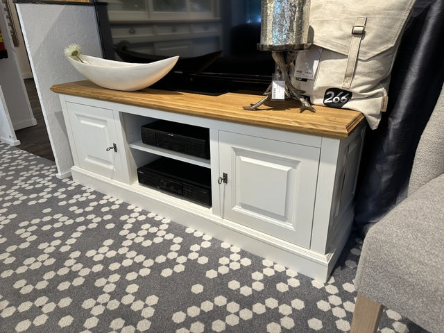 Sideboard weiß Landhaus, Anrichte weiß Landhaus, Schrank weiß Landhausstil, Breite 215 cm