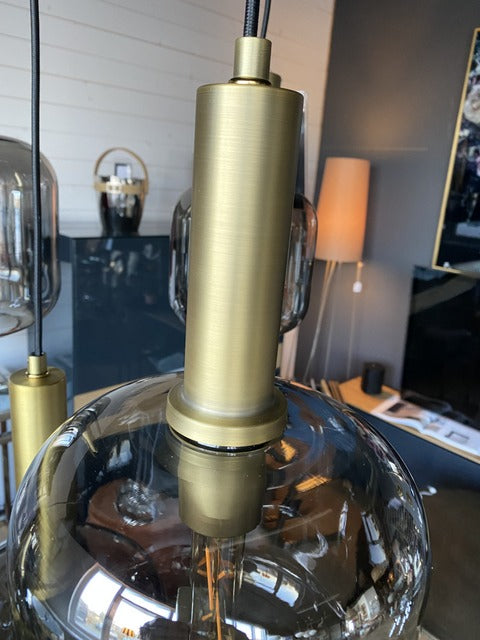 Hängelampe schwarz-Gold, Pendelleuchte schwarz Gold, Hängeleuchte Gold, Breite 70 cm