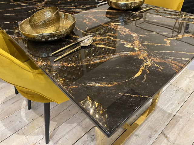 Esstisch Gold,  Tisch Gold, Breite 200 cm