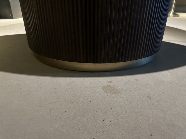 Esstisch braun rund, Tisch rund braun, Esstisch braun-Gold, Durchmesser 150 cm