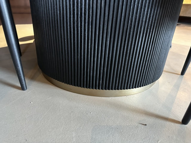 Esstisch schwarz rund, Tisch rund schwarz, Esstisch schwarz-Gold, Durchmesser 150 cm