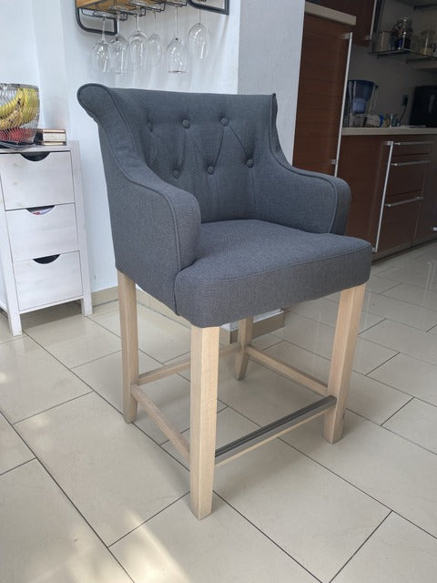 Barstuhl anthrazit, Barstuhl Landhausstil, Sitzhöhe 76 cm