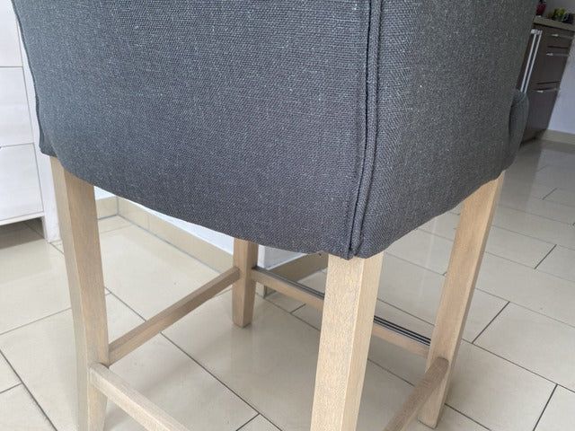 Barstuhl anthrazit, Barstuhl Landhausstil, Sitzhöhe 76 cm