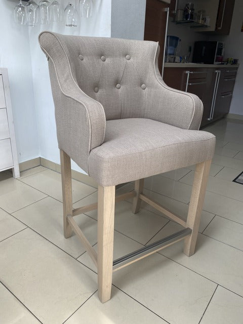 Barstuhl Landhaus, Barhocker Sand, Sitzhöhe 65 cm