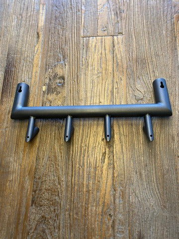 Garderobe Grau, Garderobe Metall, 4 Haken und 8 Haken