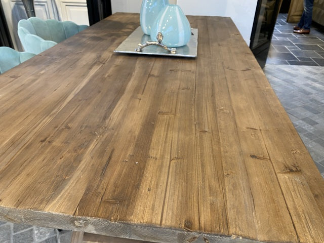 Tisch Naturholz-braun, Esstisch Naturholz, Tisch Massivholz, Breite 224 cm