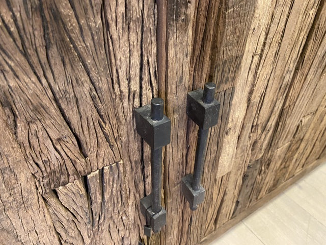 Sideboard Altholz, Anrichte braun Altholz, Fernseheschrank Altholz Industriedesign, Breite 250 cm