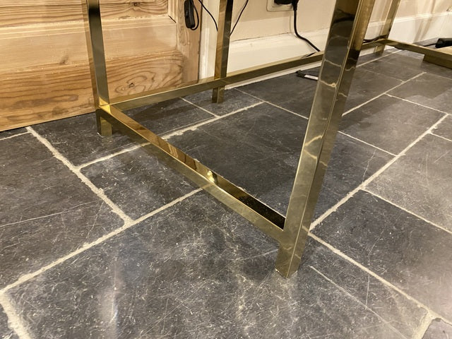 Anrichte schwarz, Konsole schwarz, Konsole Gold, Breite 140 cm