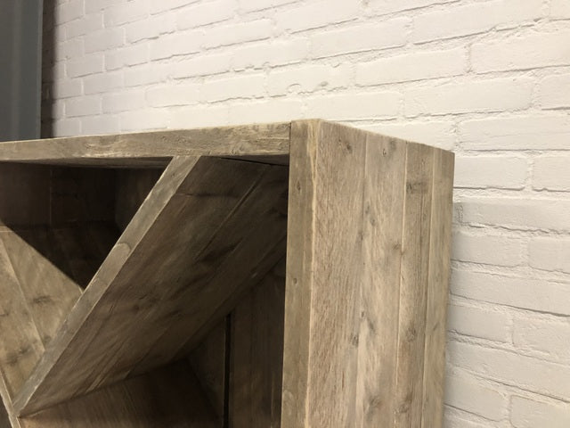 Weinschrank Industriedesign,  Weinregal Altholz, Breite 80 cm