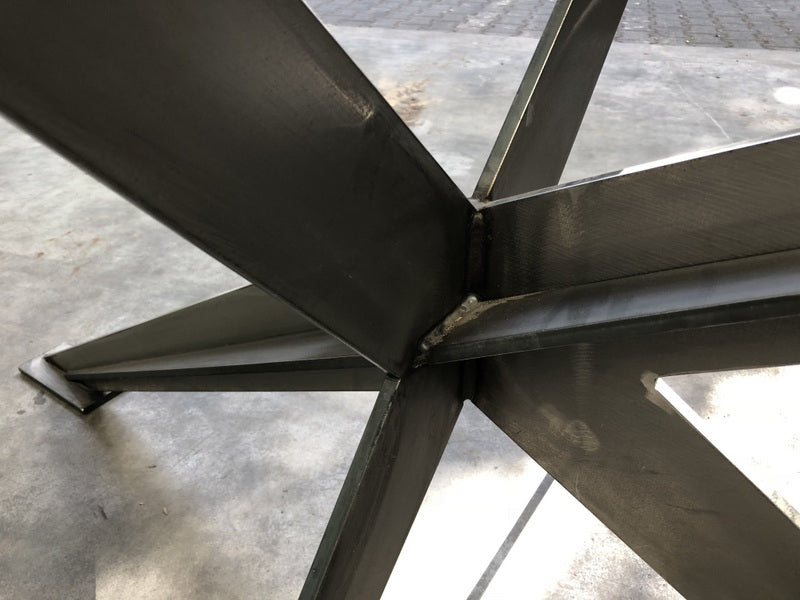 Tischgestell grau Metall, Tischbeine Metall unbehandelt, Metall-Tischgestell grau, Höhe 73 cm