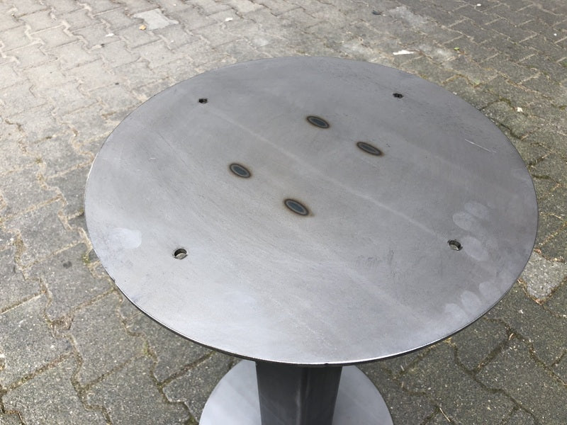 Bistro-Tischgestell grau Metall, Tischgestell grau Metall, Tischgestell für Gastronomie Metall, Höhe 72 cm