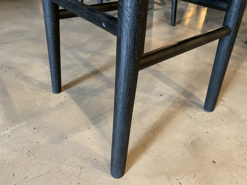 Barhocker schwarz, Barstuhl schwarz Holz, Sitzhöhe 78 cm