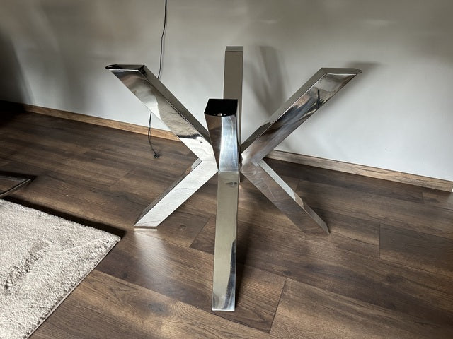 Tischgestell Silber Tischgestell verchromt, Länge 110 cm
