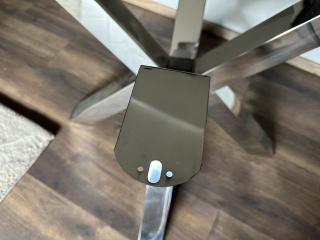 Tischgestell Silber Tischgestell verchromt, Länge 110 cm