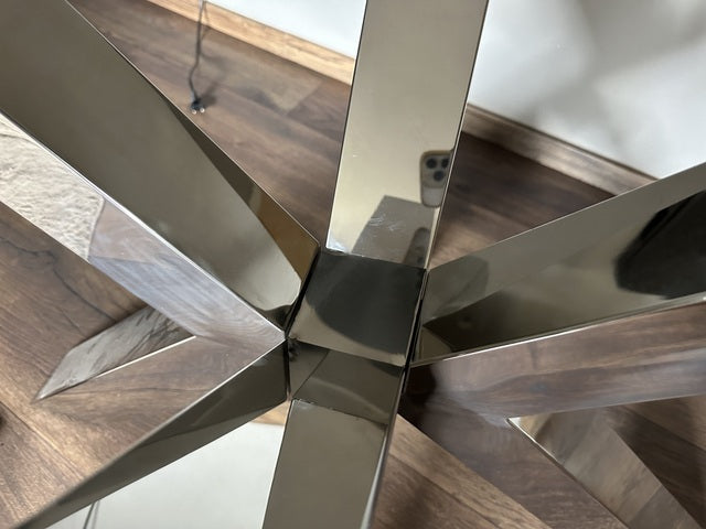 Tischgestell Silber Tischgestell verchromt, Länge 110 cm