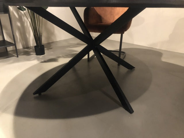 Runder Tisch schwarz, Tisch rund schwarz, schwarzer Tisch rund, Durchmesser 140 cm