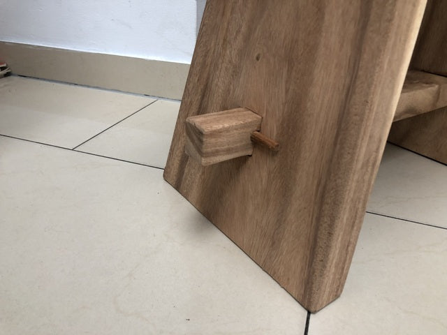 Hocker Holz braun, Holz Hocker vintage