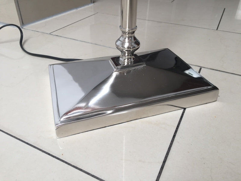 Lampenfuß Stehleuchte verchromt, Höhe 131 cm