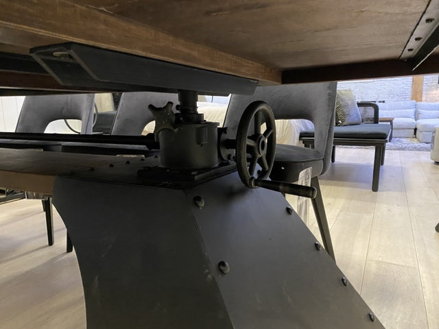 Tisch Industriedesign, Esstisch Industriedesign schwarz, Bartisch schwarz, Breite 300 cm