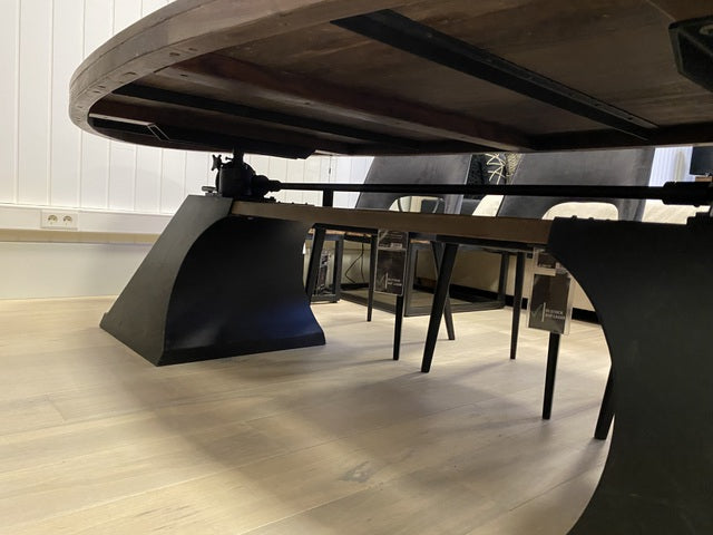 Tisch Industriedesign, Esstisch Industriedesign schwarz, Bartisch schwarz, Breite 300 cm