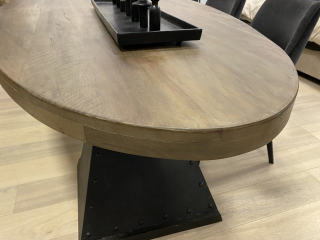 Tisch Industriedesign, Esstisch Industriedesign schwarz, Bartisch schwarz, Breite 300 cm