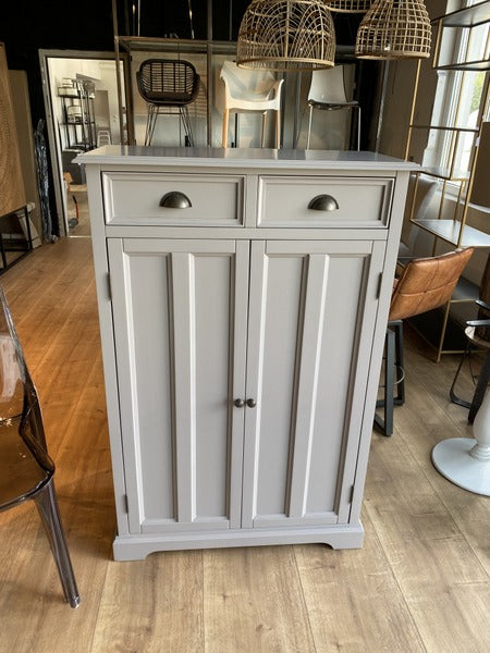 Schrank grau, Kommode grau Landhausstil, Breite 90 cm