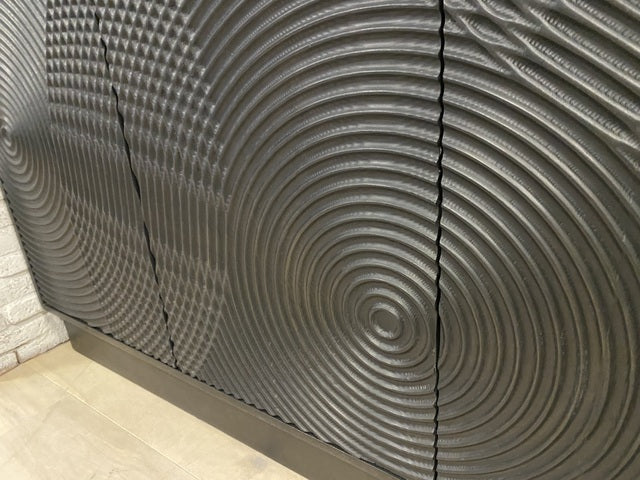 Sideboard schwarz, Anrichte schwarz, Breite 185 cm