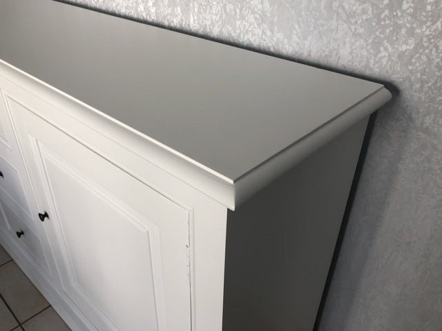 Sideboard weiß Landhaus, Anrichte weiß Landhausstil, Kommode weiß Landhaus, Breite 190 cm