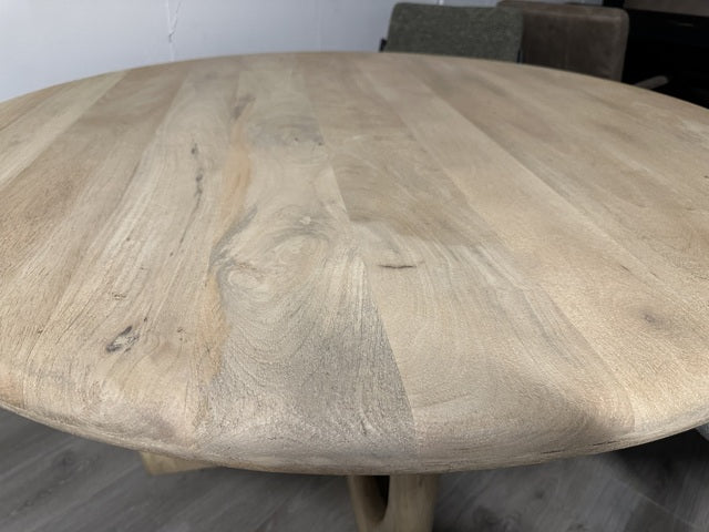 Esstisch Massivholz rund, runder Tisch Holz, Durchmesser 130 cm