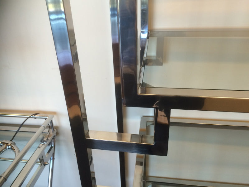 Regal Metall Silber, Breite 90 cm