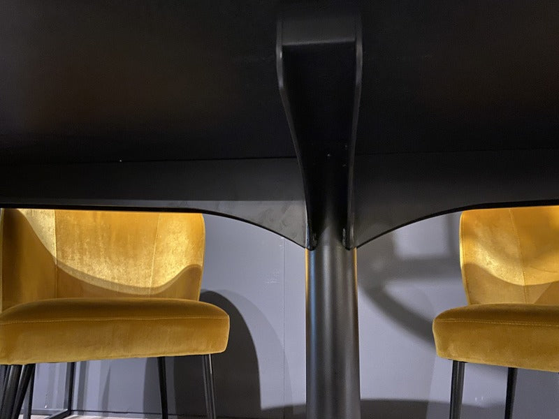 Ovaler Esstisch schwarz, Tisch oval schwarz, Esstisch oval schwarz, Länge 250 cm