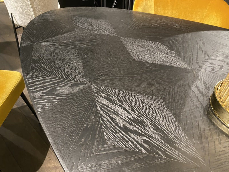 Ovaler Esstisch schwarz, Tisch oval schwarz, Esstisch oval schwarz, Länge 250 cm