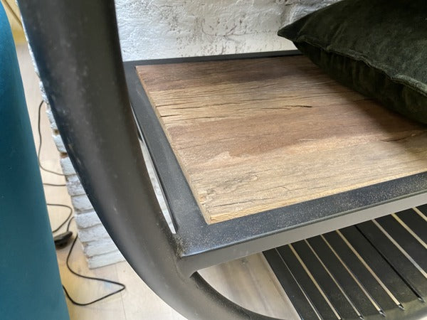 Regal rund, rundes Regal schwarz, Metallregal schwarz rund, Durchmesser 115 cm