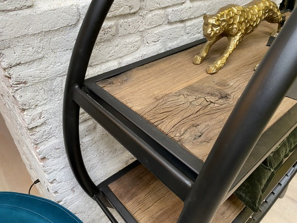 Regal rund, rundes Regal schwarz, Metallregal schwarz rund, Durchmesser 115 cm